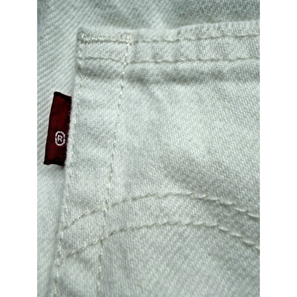 Levis 501 Original Fit Jeans Straight Leg Button Fly‎ 100% Cotton 33x30 White - Picture 4 of 12